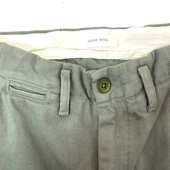 Anine Bing Logan Pant Green XS Q139 - Picture 5 of 10